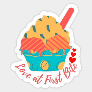 Love at first bite Sticker